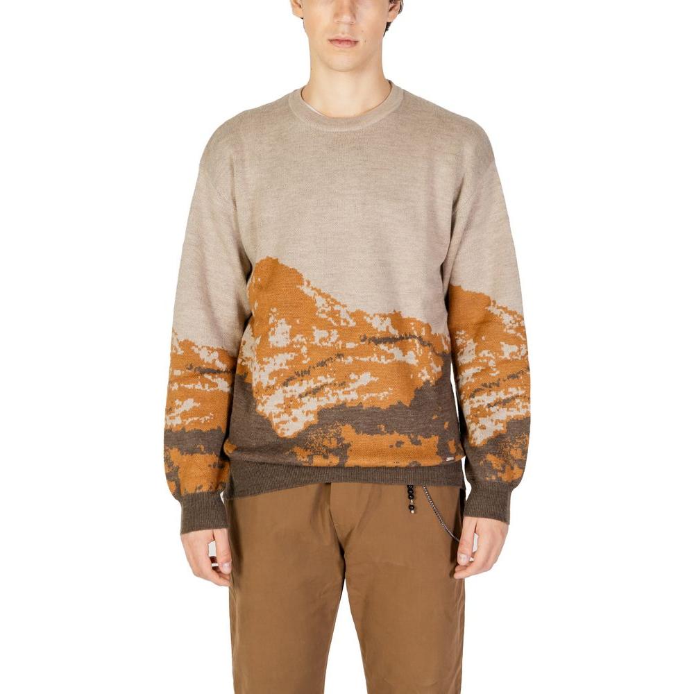 Gianni Lupo Brown Acrylic Sweater Gianni Lupo Rosy Brown