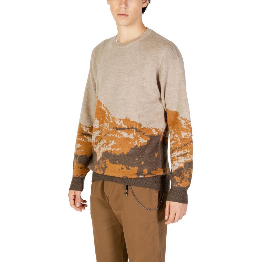 Gianni Lupo Brown Acrylic Sweater Gianni Lupo Rosy Brown