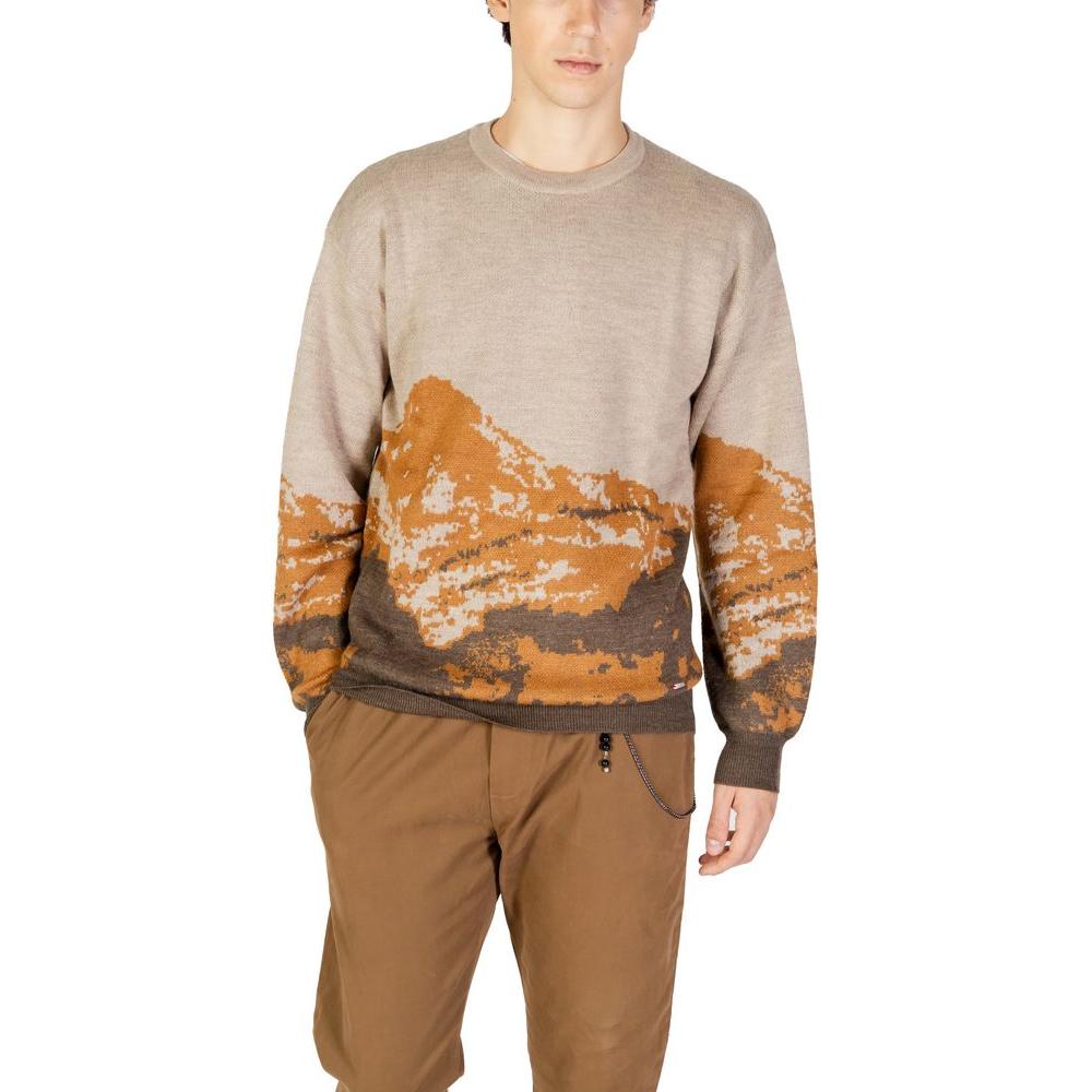 Gianni Lupo Brown Acrylic Sweater Gianni Lupo Sienna