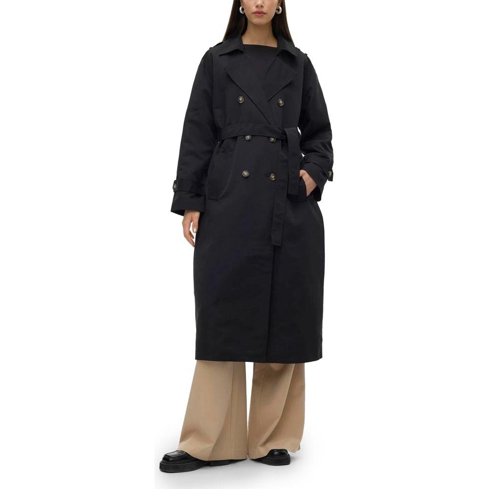 Vero Moda Black Polyester Jackets & Coat Vero Moda Dark Gray