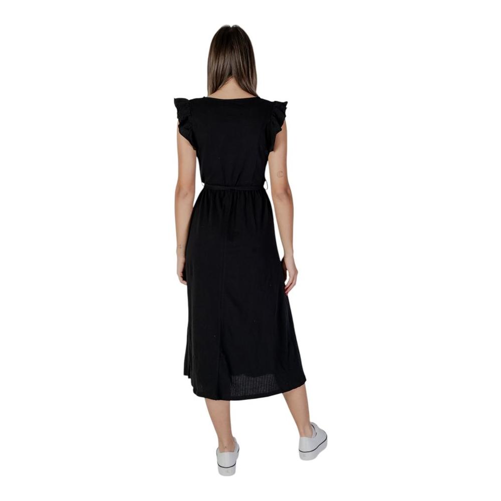 B.Young Black Cotton Dress B.Young Tan