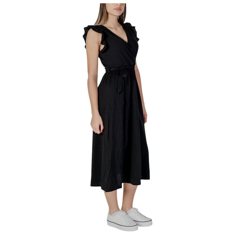B.Young Black Cotton Dress B.Young Rosy Brown