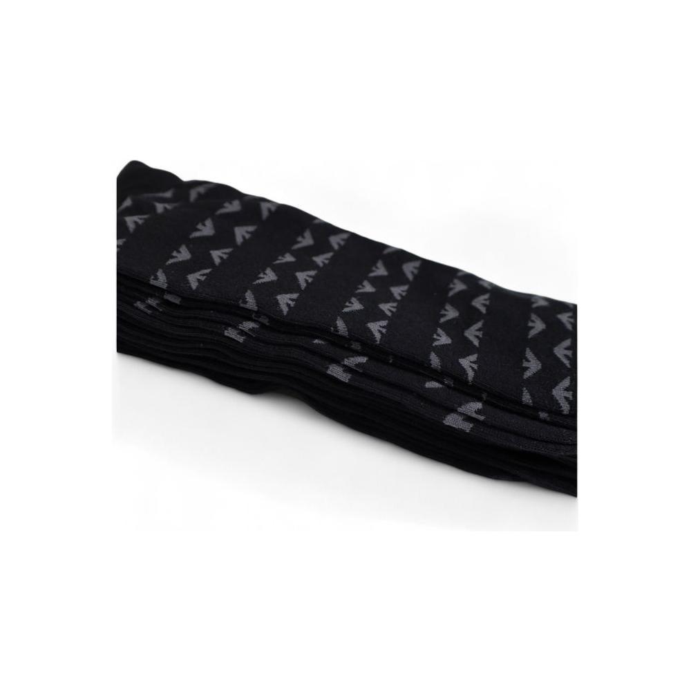 Emporio Armani Underwear Black Cotton Sock Emporio Armani Underwear Black