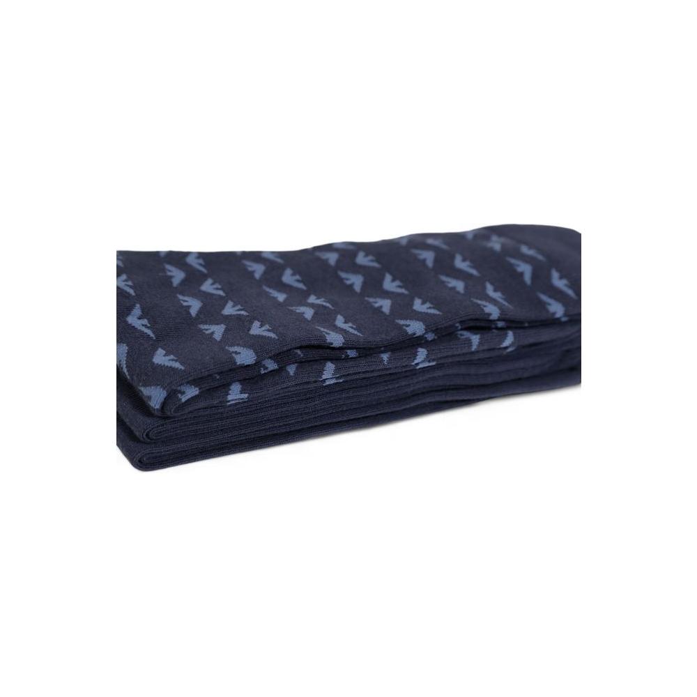 Emporio Armani Underwear Blue Cotton Sock Emporio Armani Underwear Dark Slate Gray