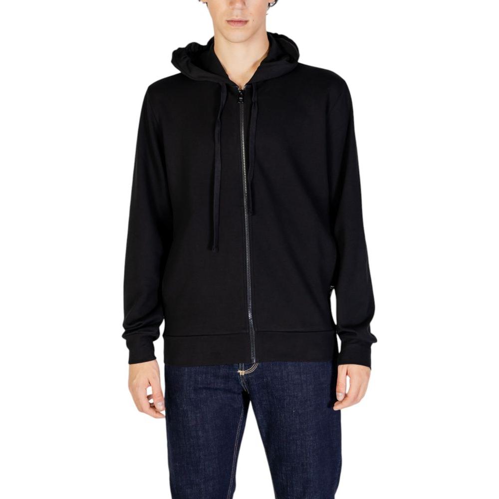 Emporio Armani Underwear Black Polyester Sweater Emporio Armani Underwear Black