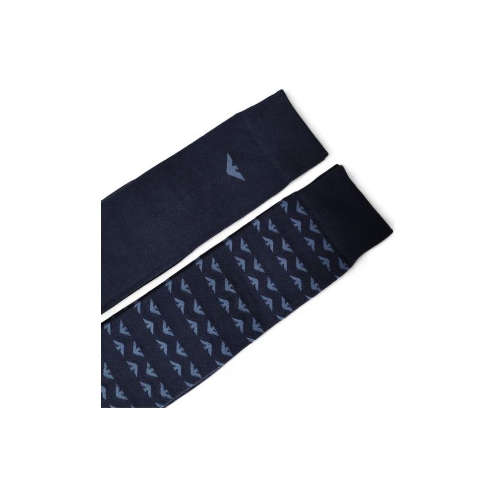 Emporio Armani Underwear Blue Cotton Sock Emporio Armani Underwear Dark Slate Gray