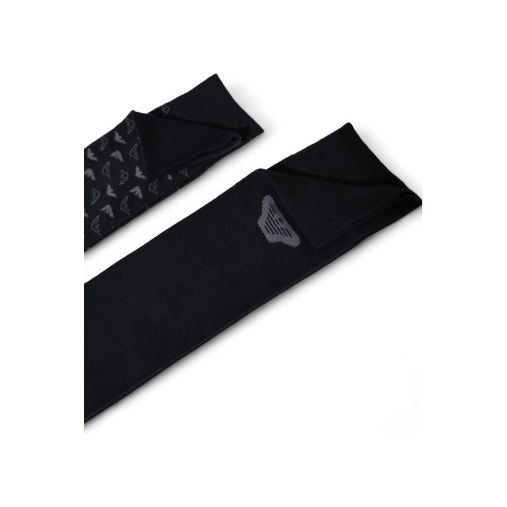 Emporio Armani Underwear Black Cotton Sock Emporio Armani Underwear Black