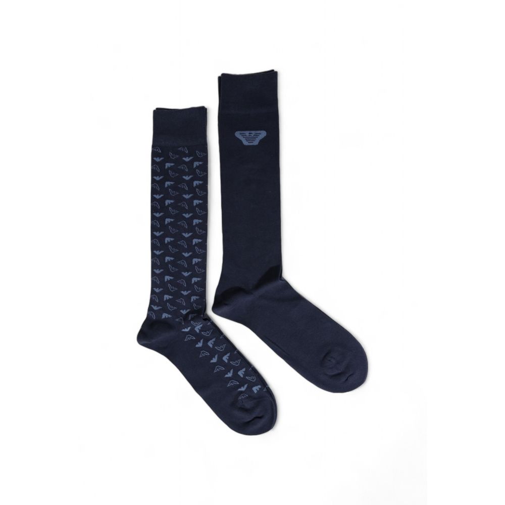 Emporio Armani Underwear Blue Cotton Sock Emporio Armani Underwear Dark Slate Gray