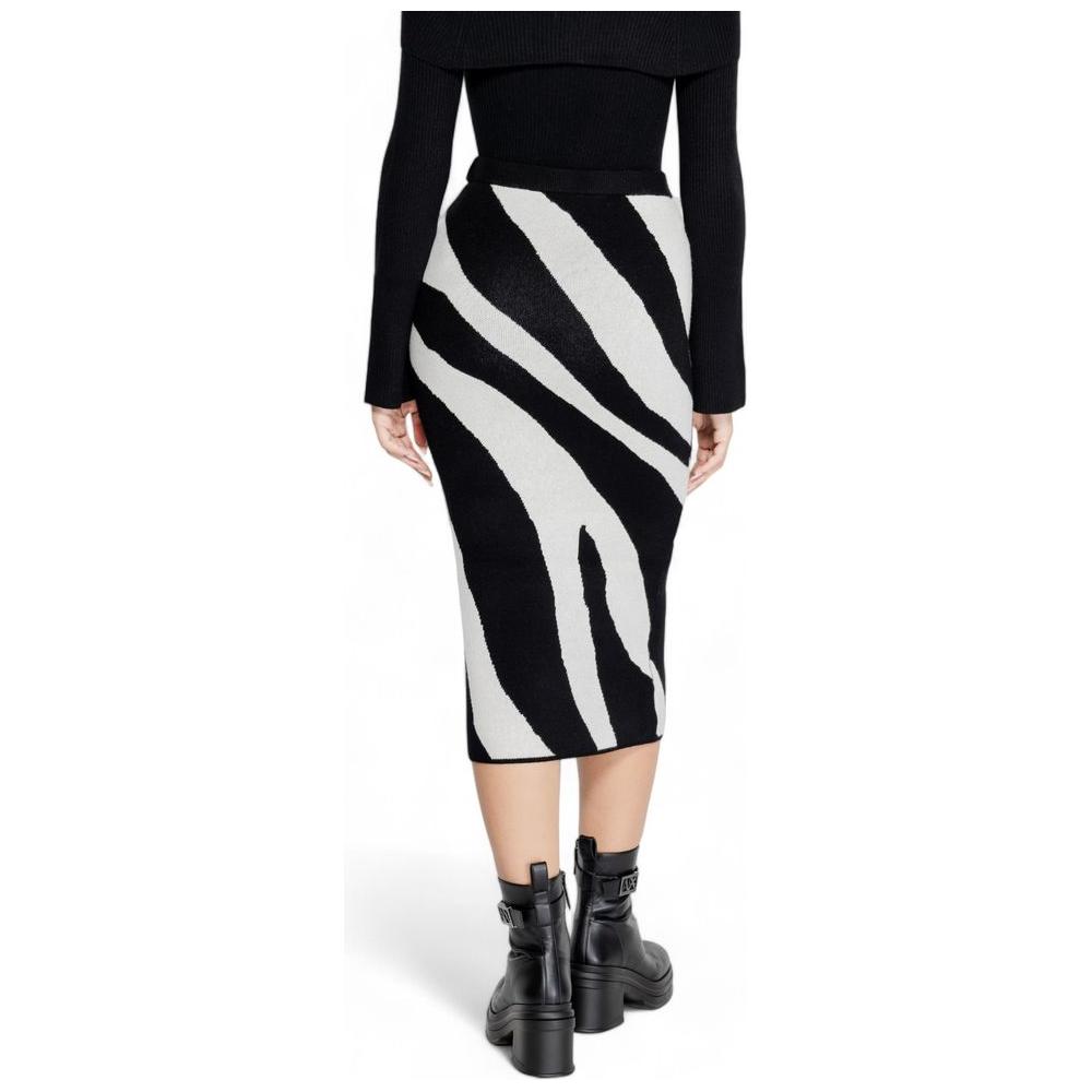 Vero Moda Black Viscose Skirt Vero Moda Black