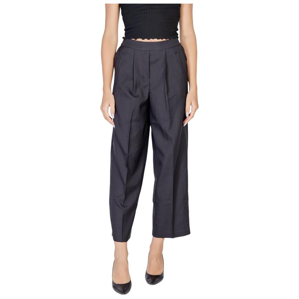 ICHI Black Polyester Jeans & Pant ICHI Dark Slate Gray