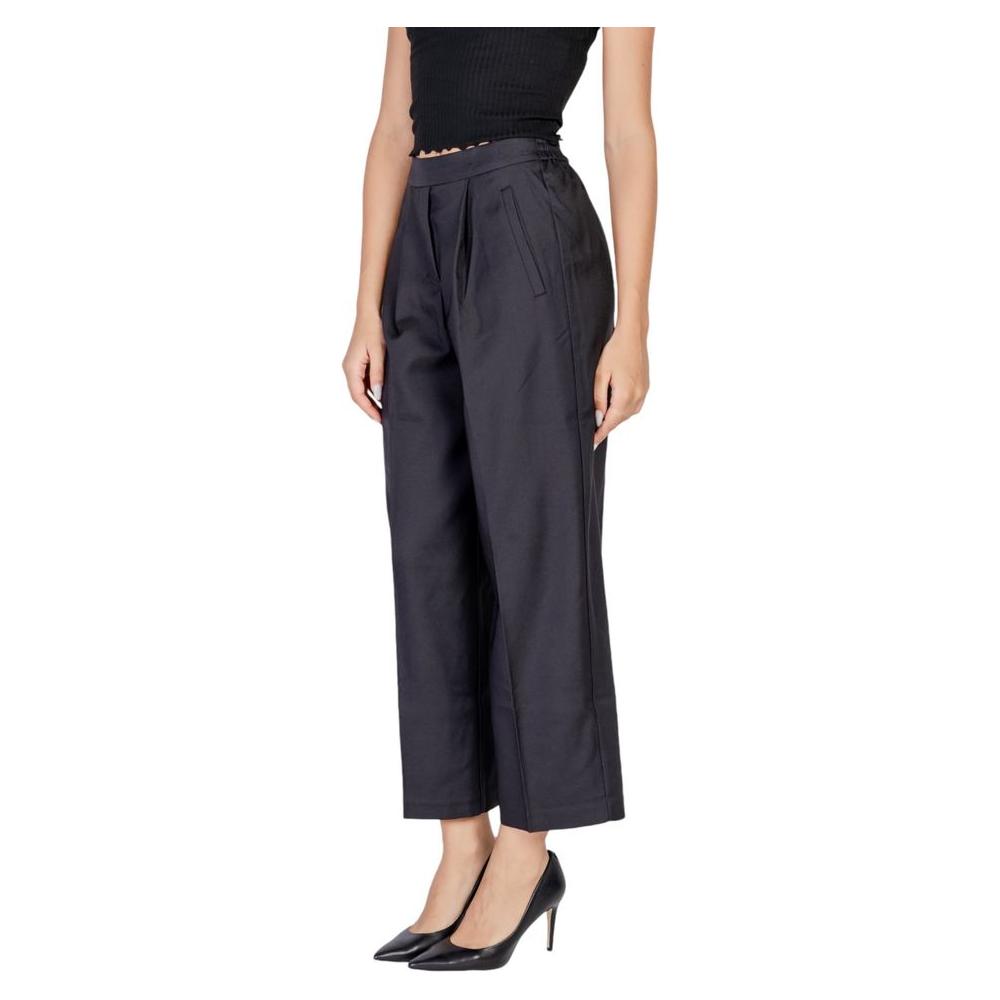 ICHI Black Polyester Jeans & Pant ICHI Dark Slate Gray