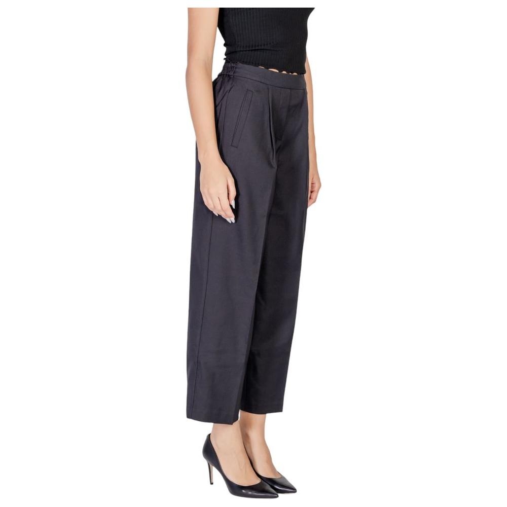 ICHI Black Polyester Jeans & Pant ICHI Dark Slate Gray