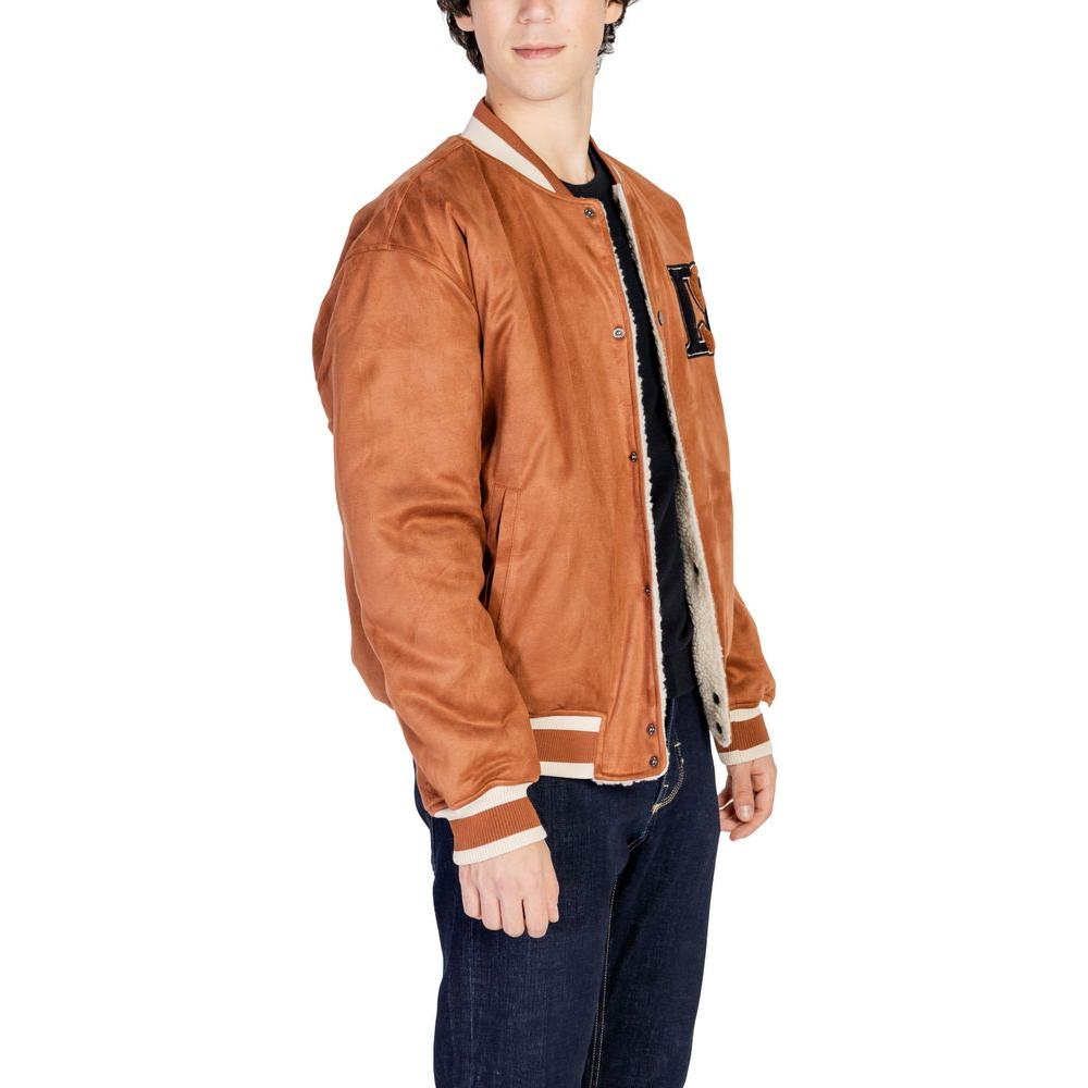 Only & Sons Brown Polyester Jacket Only & Sons Chocolate