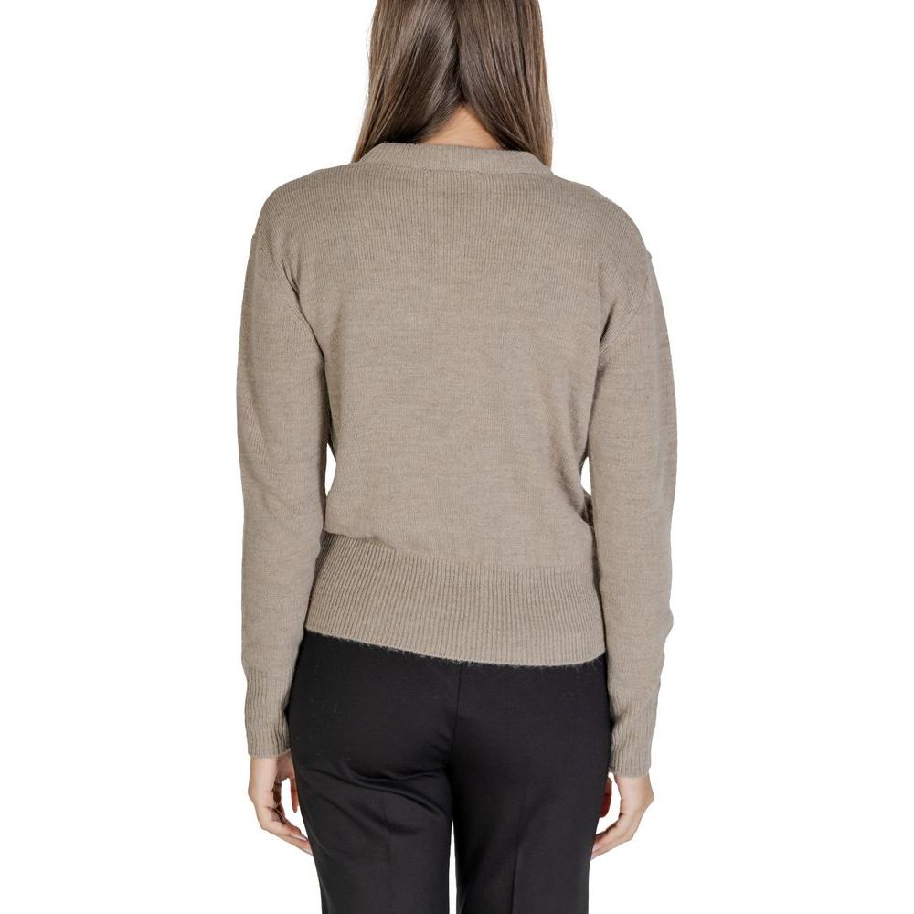 Alviero Martini Prima Classe Beige Polyester Sweater Alviero Martini Prima Classe Rosy Brown