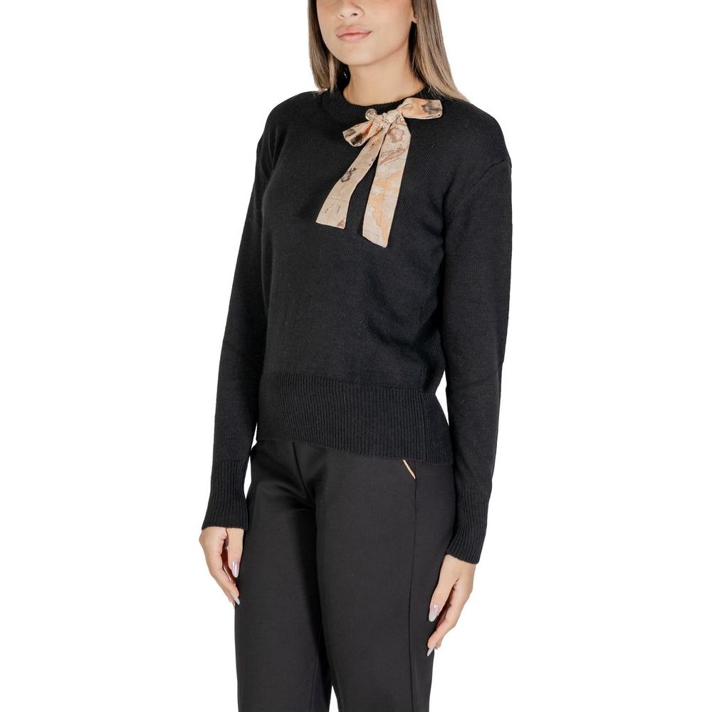 Alviero Martini Prima Classe Black Polyester Sweater Alviero Martini Prima Classe Dark Slate Gray