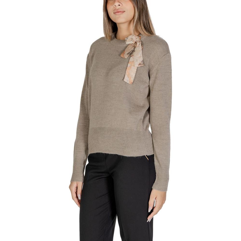 Alviero Martini Prima Classe Beige Polyester Sweater Alviero Martini Prima Classe Rosy Brown