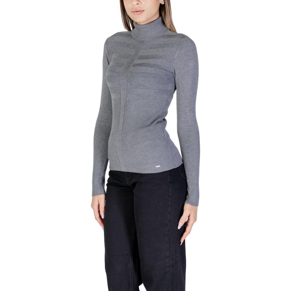 Morgan De Toi Gray Viscose Sweater Morgan De Toi Slate Gray