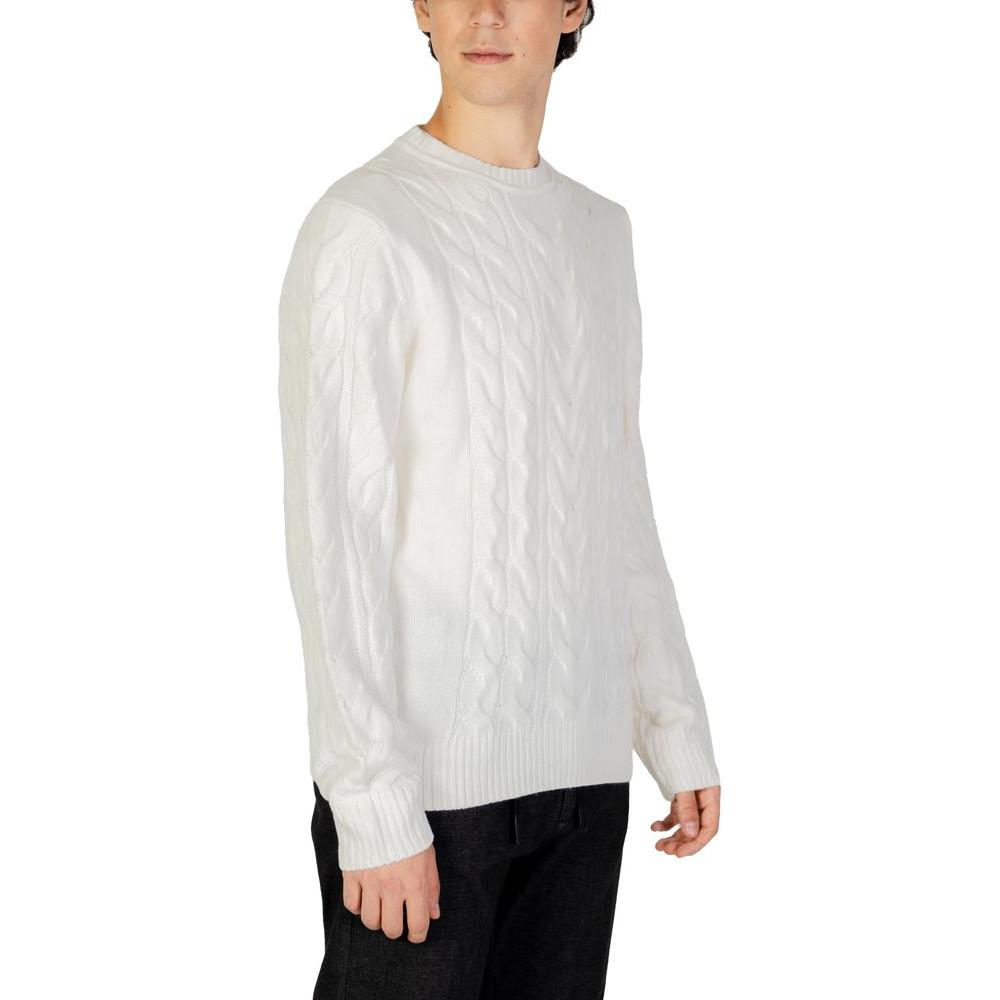 Hamaki-Ho White Acrylic Sweater Hamaki-Ho Light Gray