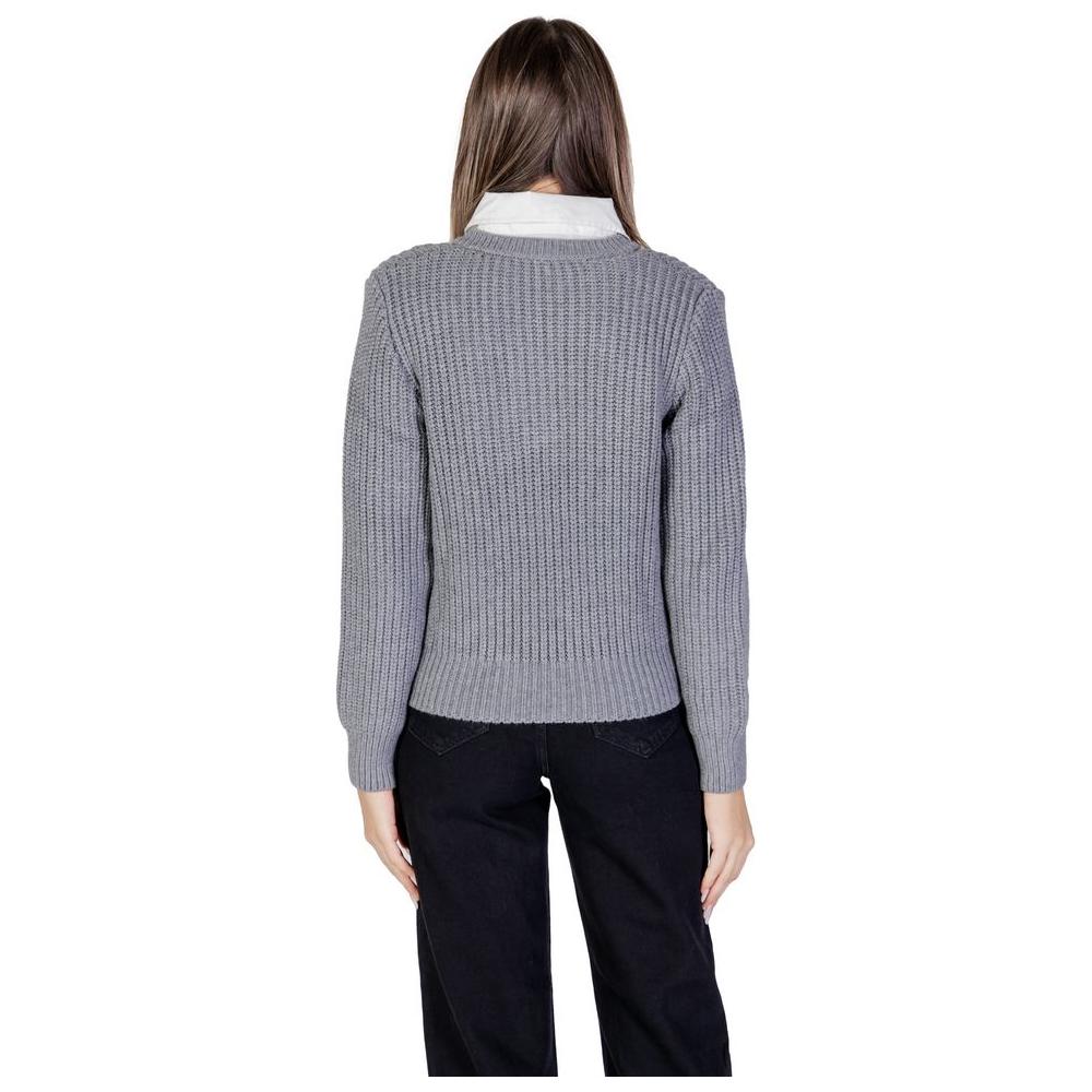 Morgan De Toi Gray Viscose Sweater Morgan De Toi Light Slate Gray