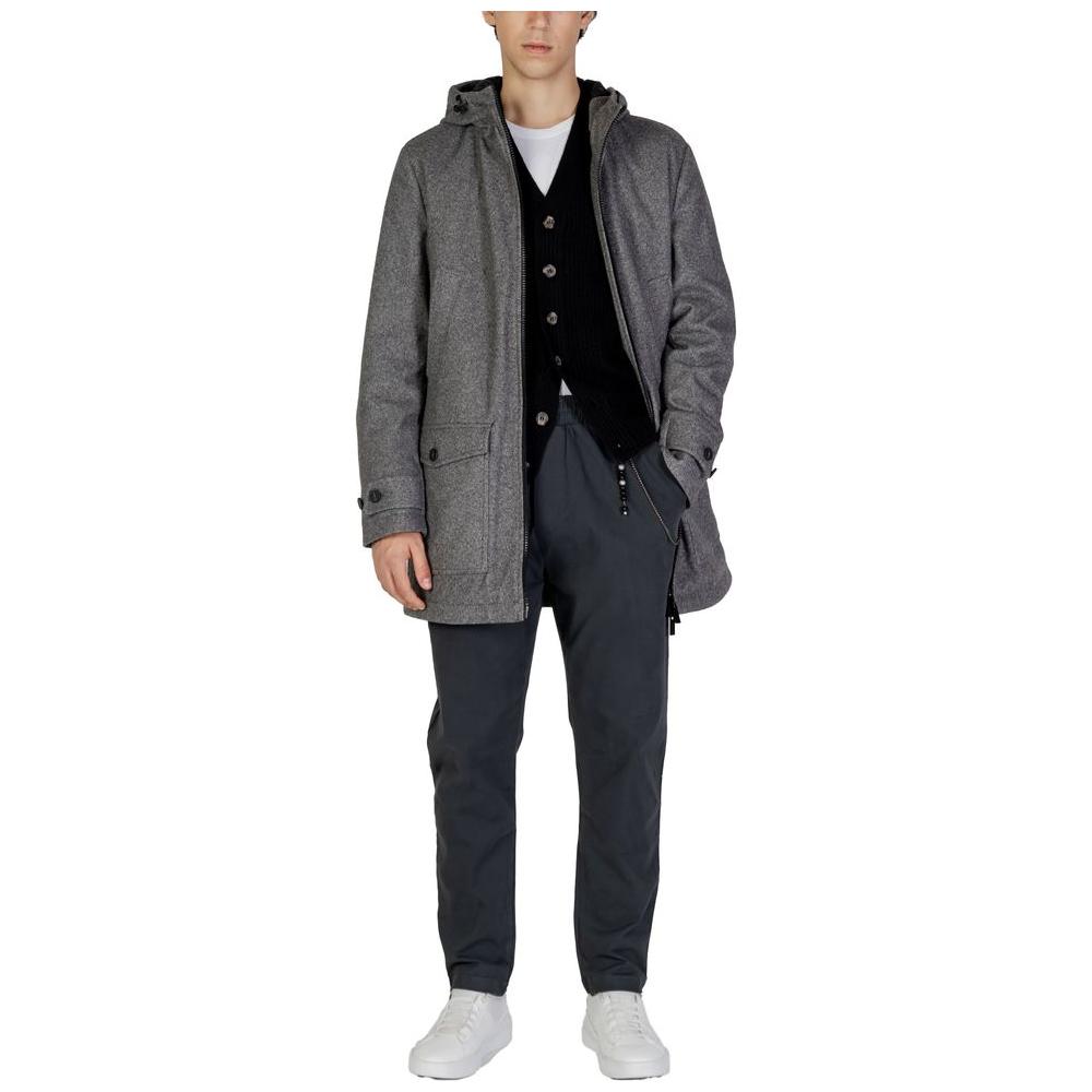 Hamaki-Ho Gray Polyester Jacket Hamaki-Ho Dark Slate Gray