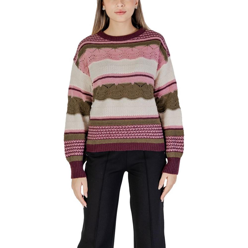 ICHI Multicolor Recycled Polyester Sweater ICHI Dark Slate Gray