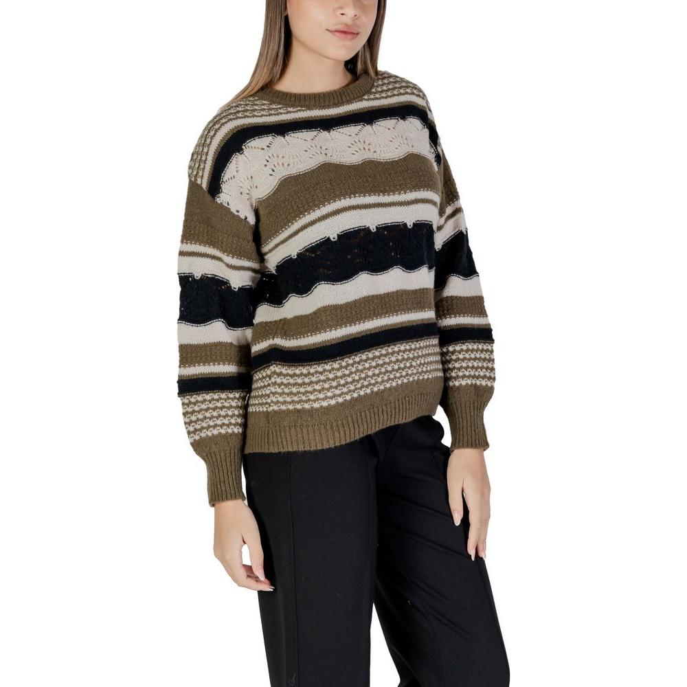 ICHI Green Recycled Polyester Sweater ICHI Gray