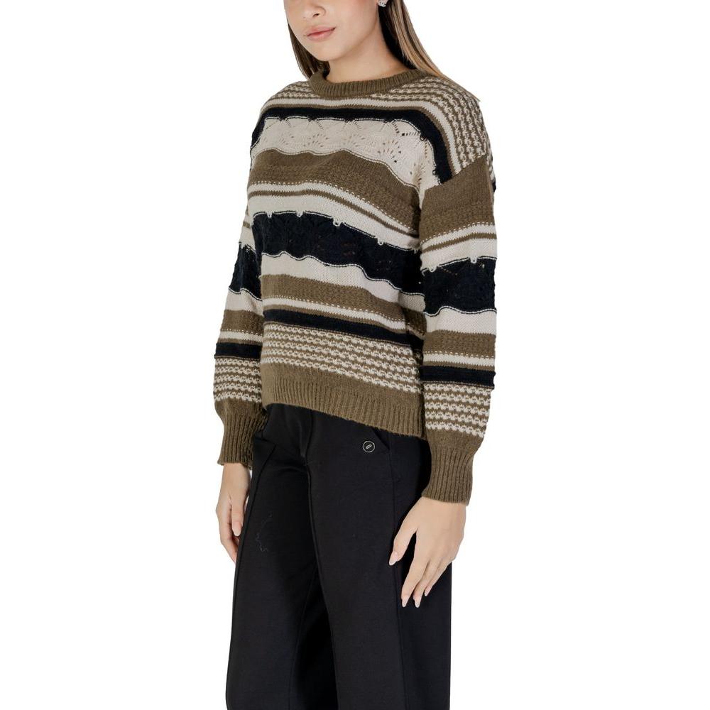 ICHI Green Recycled Polyester Sweater ICHI Gray