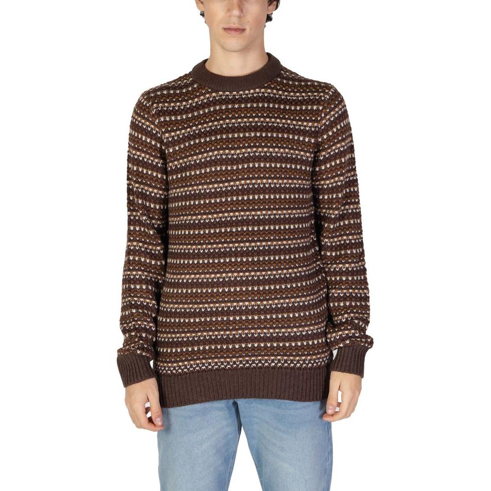 Only & Sons Brown Cotton Sweater Only & Sons Dark Slate Gray