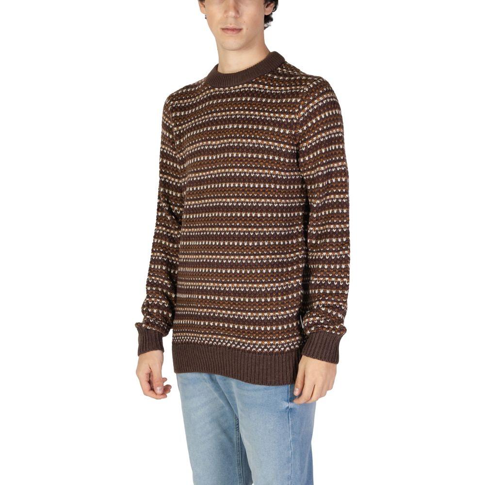 Only & Sons Brown Cotton Sweater Only & Sons Dark Slate Gray