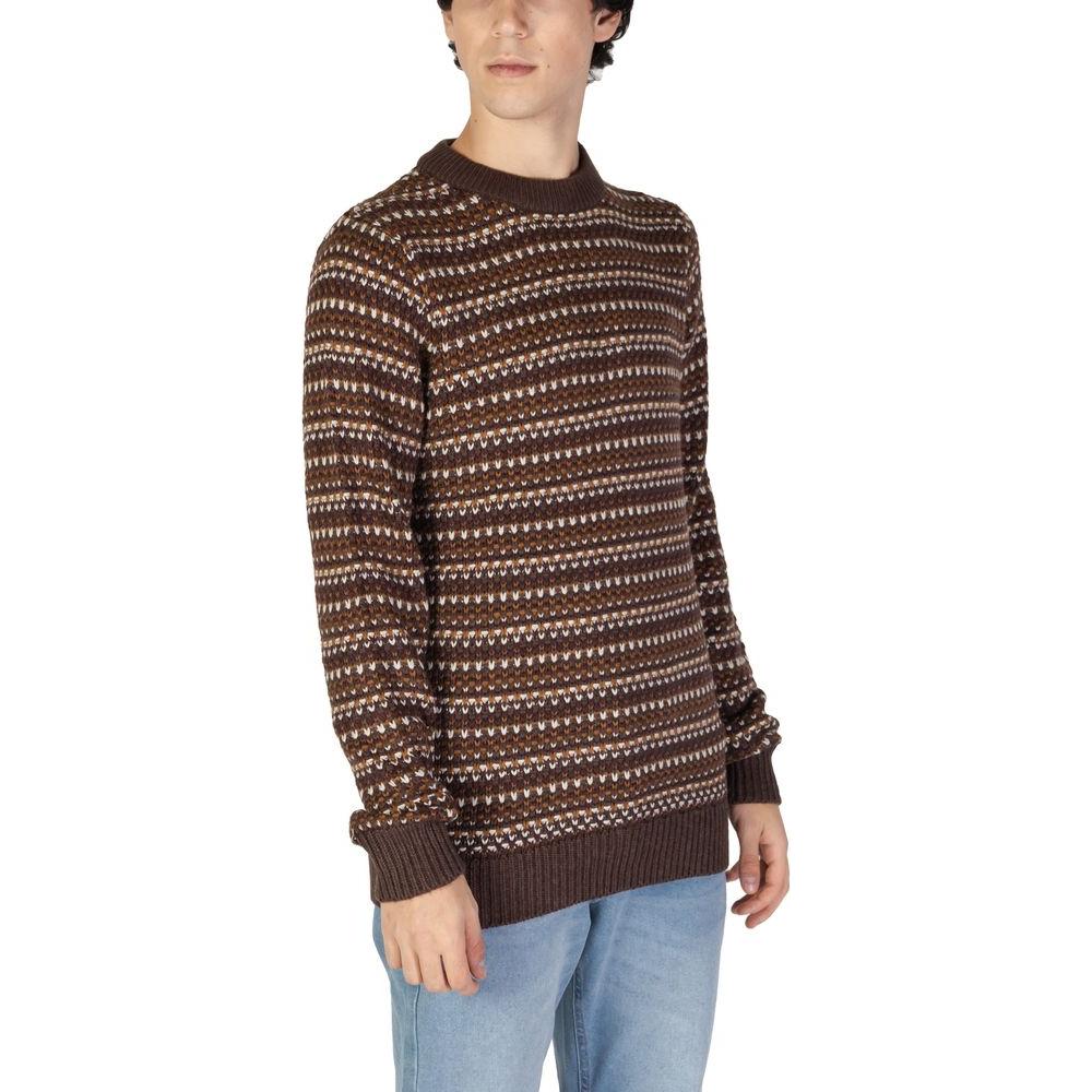 Only & Sons Brown Cotton Sweater Only & Sons Dark Slate Gray