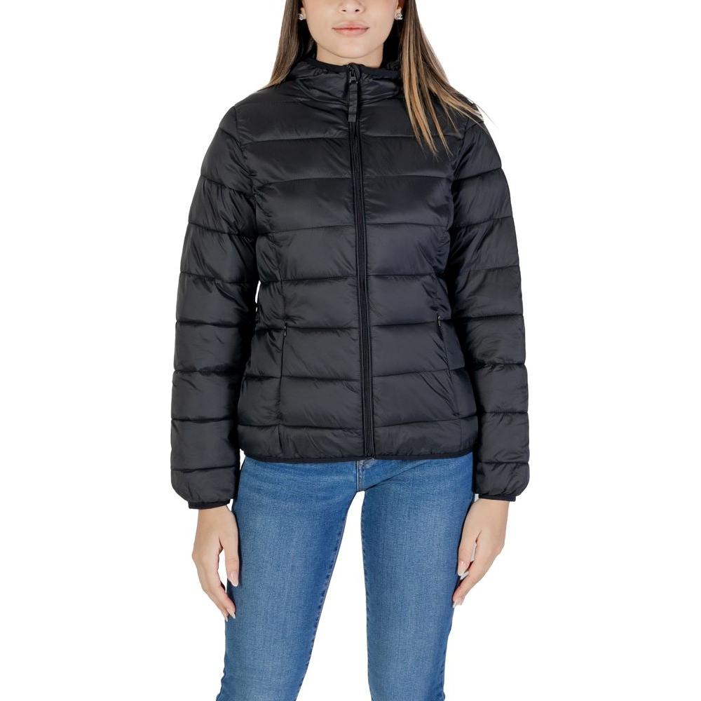 B.Young Black Nylon Jackets & Coat B.Young Dark Slate Gray