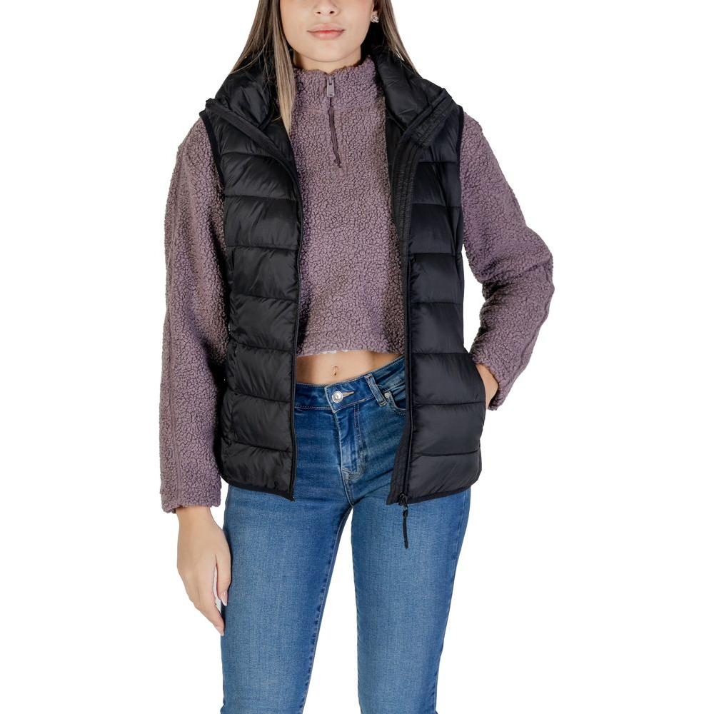 B.Young Black Nylon Jackets & Coat B.Young Dim Gray