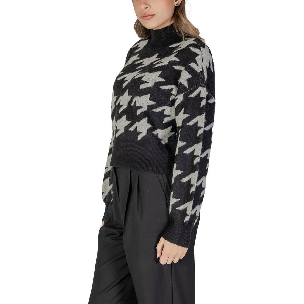 Vero Moda Black Acrylic Sweater Vero Moda Dark Slate Gray