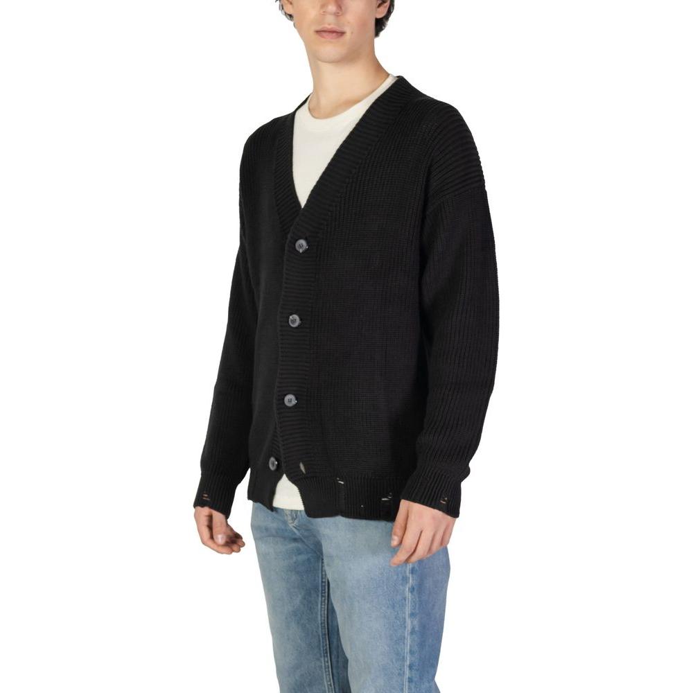 Underclub Black Cotton Cardigan Underclub Black