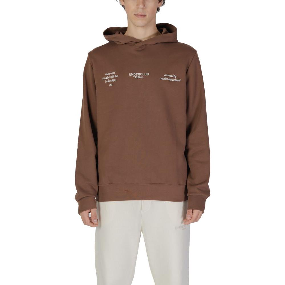 Underclub Brown Cotton Sweater Underclub Dark Olive Green