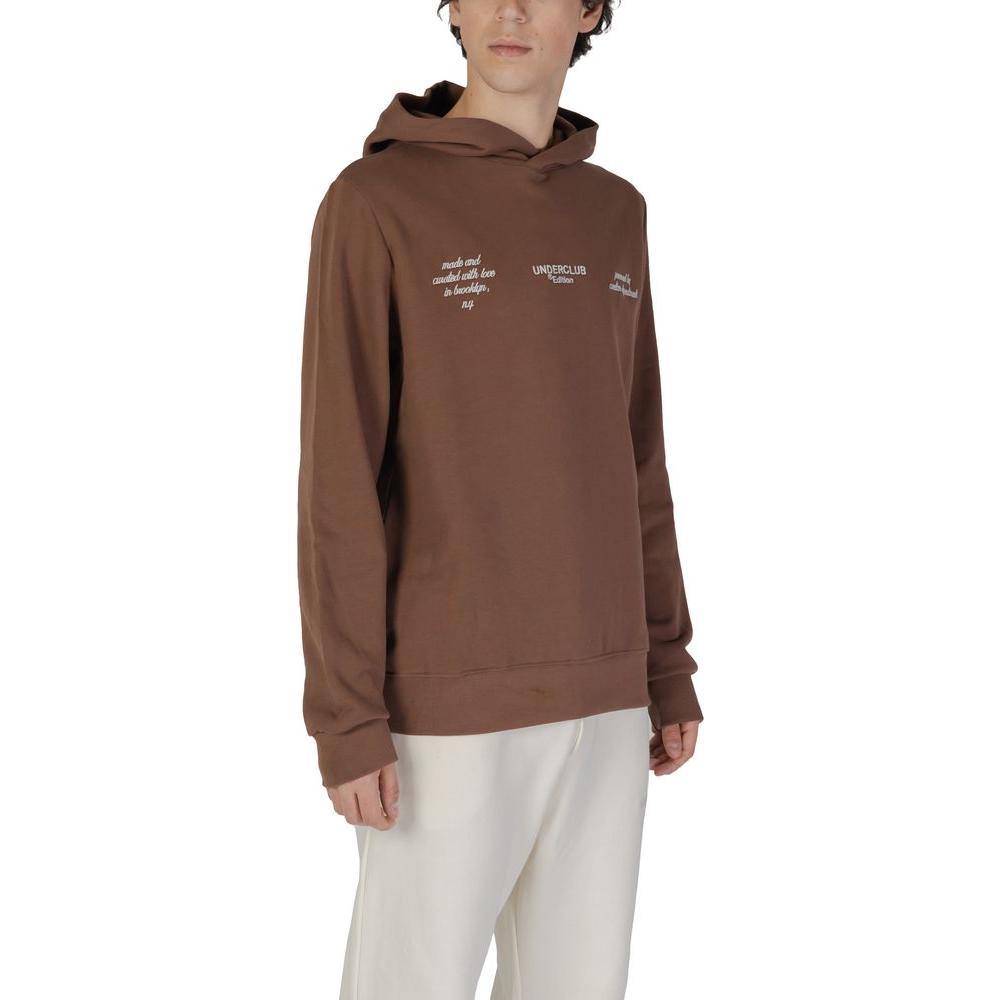 Underclub Brown Cotton Sweater Underclub Dark Olive Green