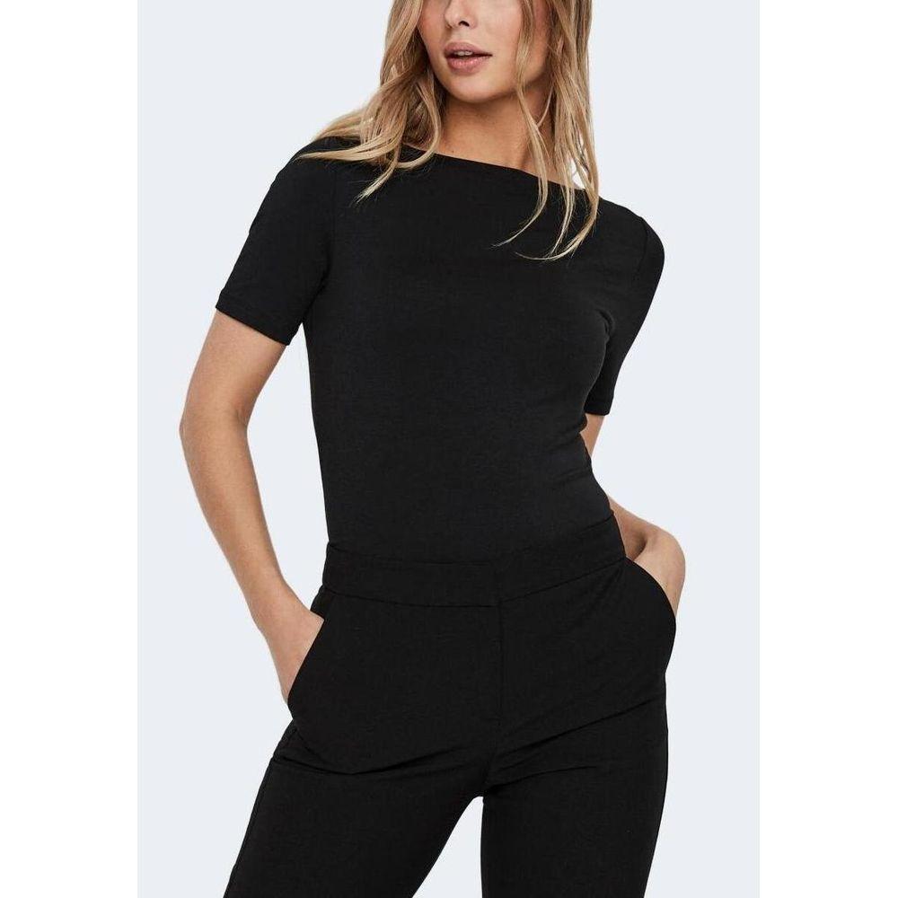 Vero Moda Black Viscose Tops & T-Shirt Vero Moda Lavender