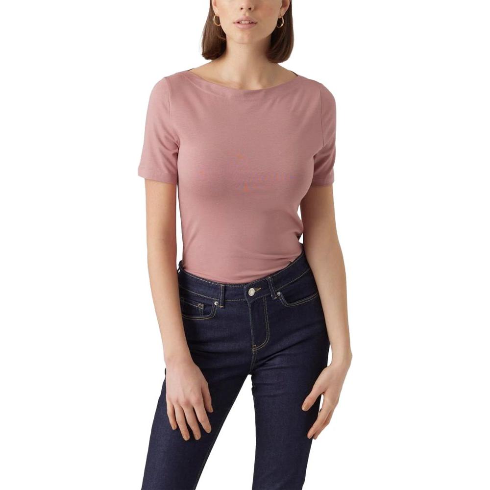 Vero Moda Pink Viscose Tops & T-Shirt Vero Moda Rosy Brown