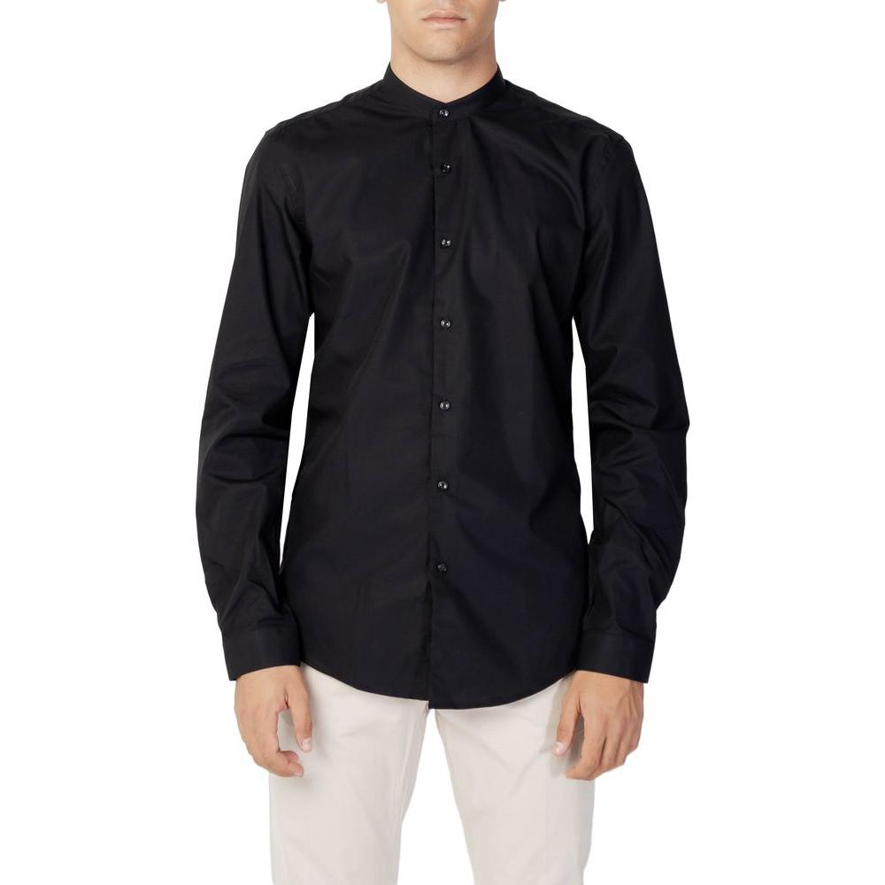 Antony Morato Black Cotton Shirt Antony Morato Gray