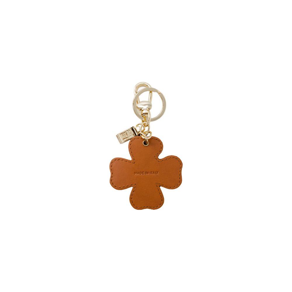 Alviero Martini Prima Classe Beige Artificial Leather Keychain
