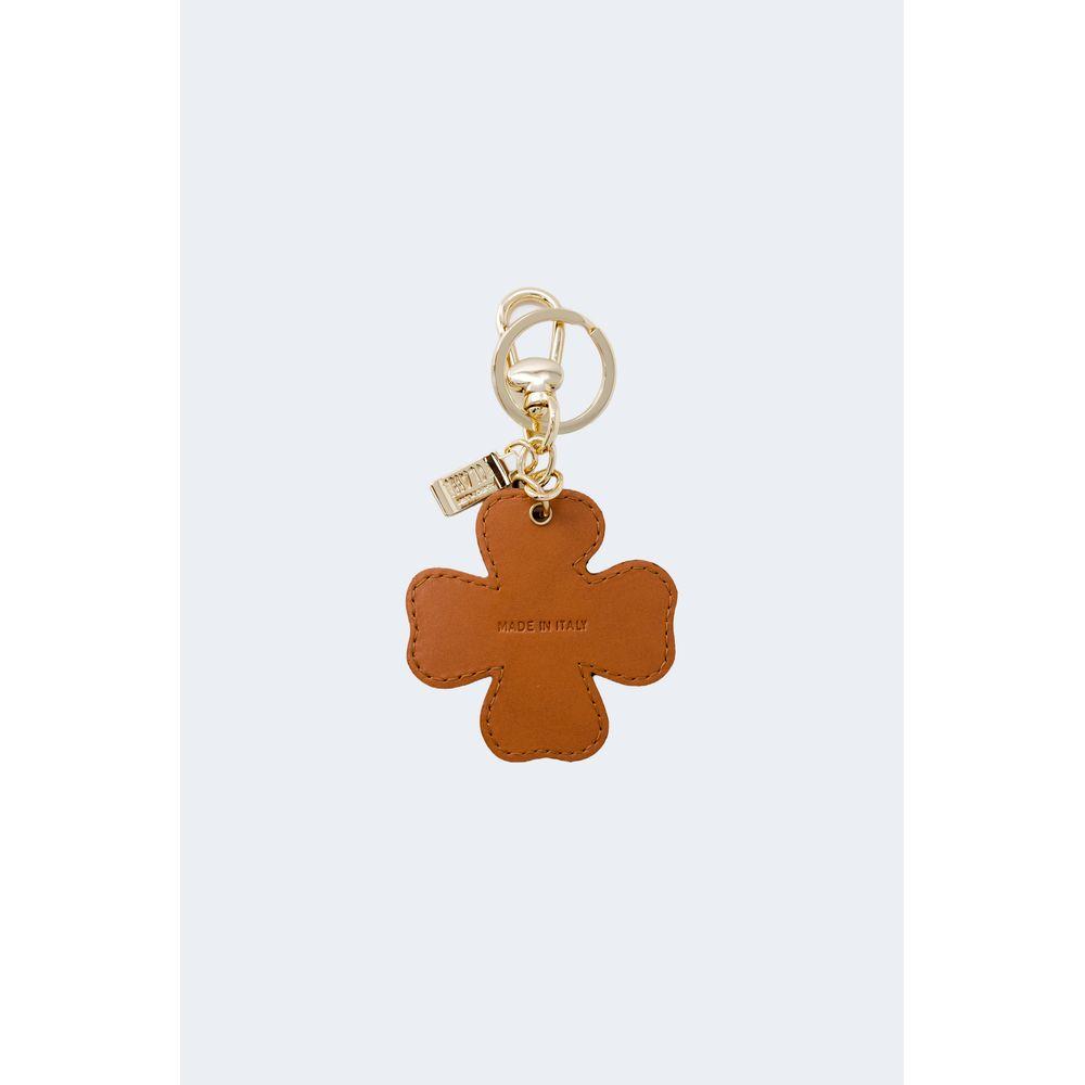 Alviero Martini Prima Classe Beige Artificial Leather Keychain