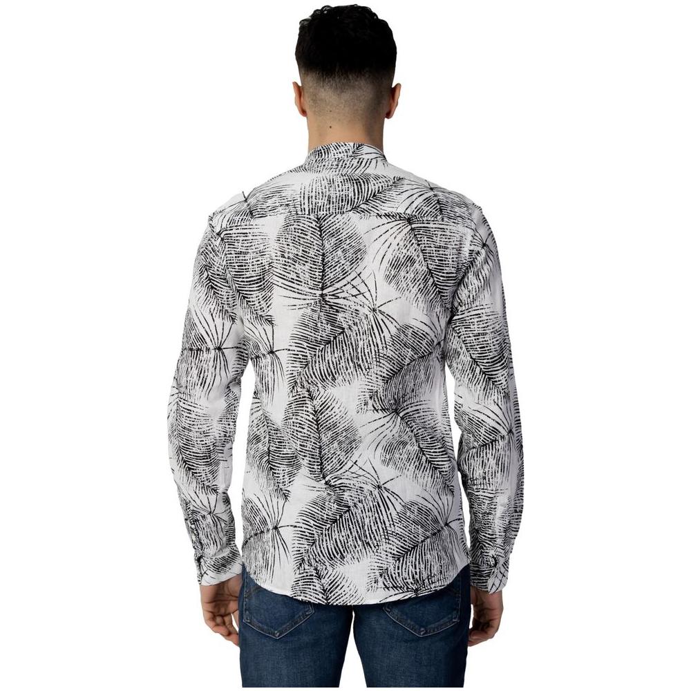 Antony Morato Black Linen Shirt Antony Morato Gray