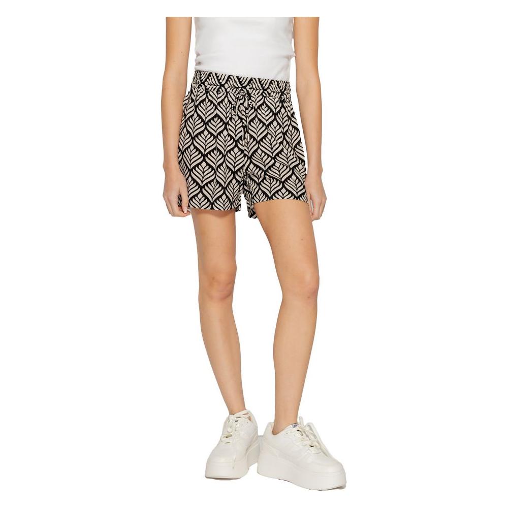 Jacqueline De Yong Black Viscose Short Jacqueline De Yong Tan