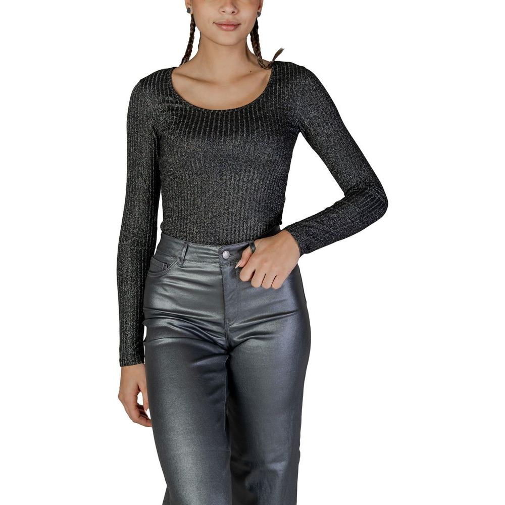 Vero Moda Black Recycled Polyester Tops & T-Shirt Vero Moda Dark Slate Gray