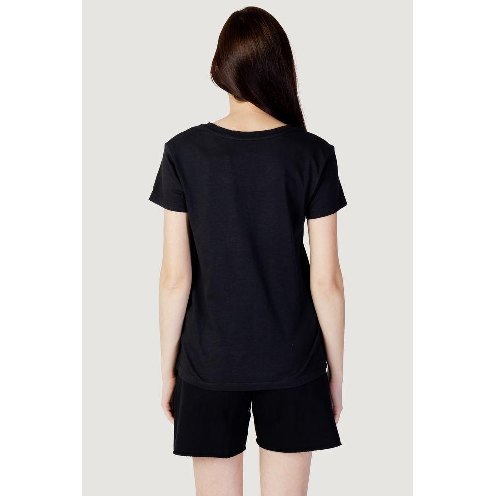 Blauer Black Cotton Tops & T-Shirt Blauer Light Gray