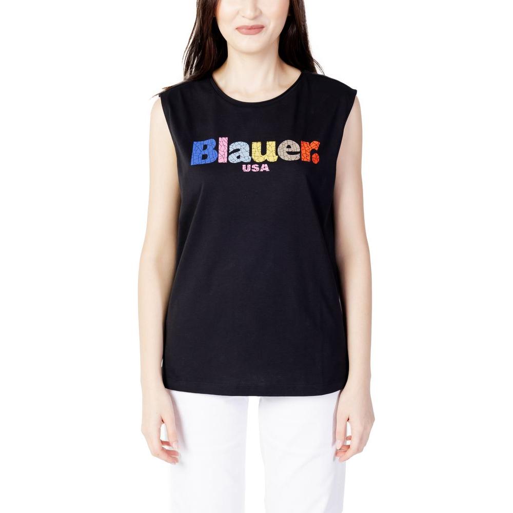 Blauer Black Cotton Tops & T-Shirt Blauer Black
