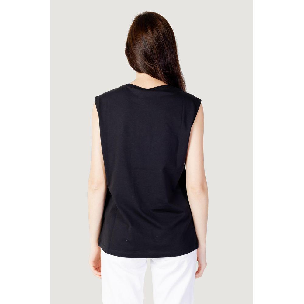 Blauer Black Cotton Tops & T-Shirt Blauer Antique White