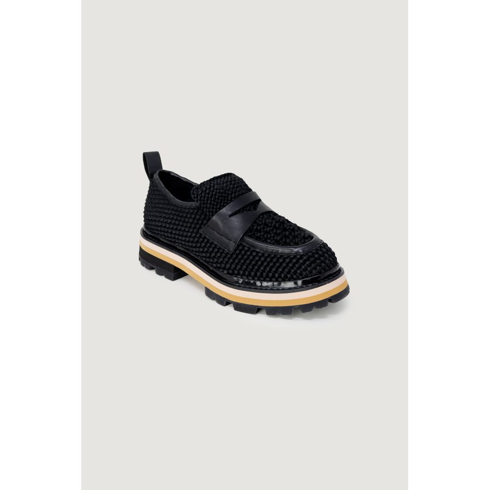 ASH Black Leather Flat Shoe ASH Lavender