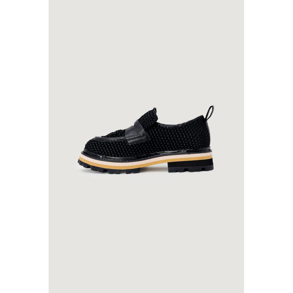 ASH Black Leather Flat Shoe ASH Lavender
