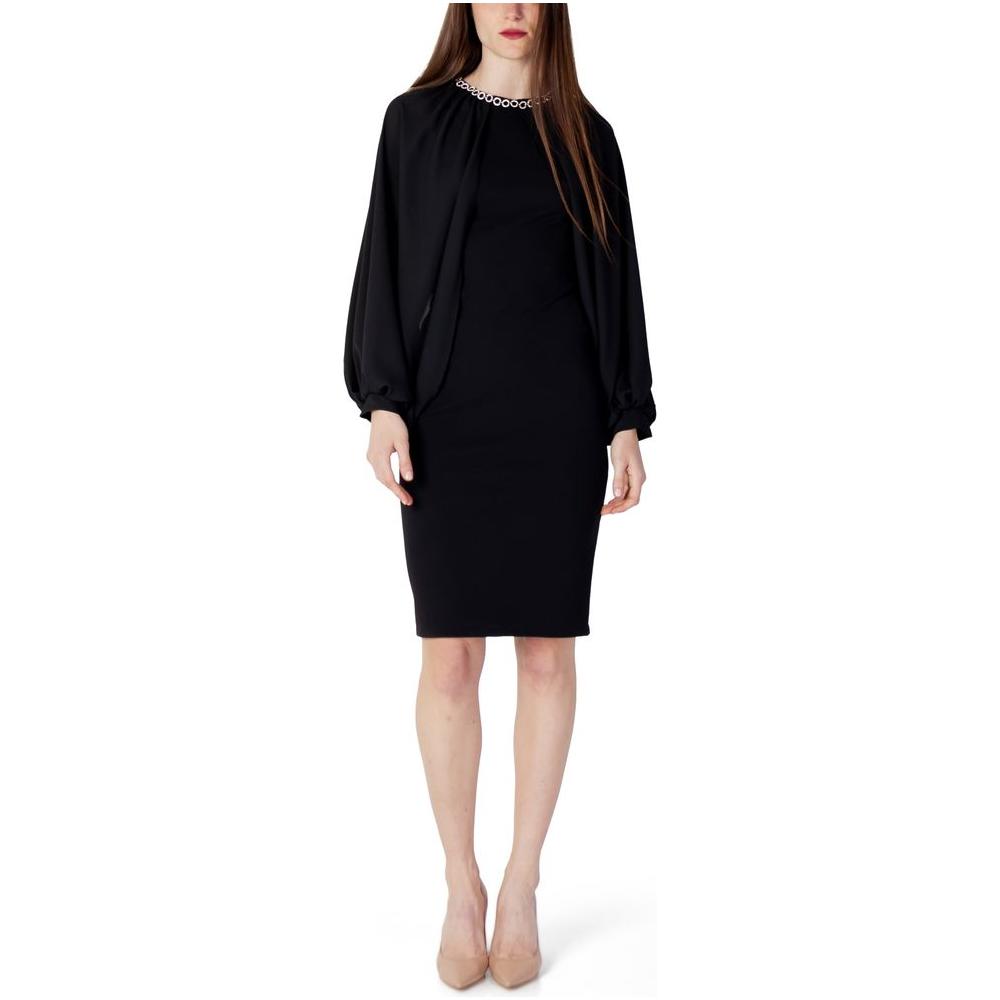 Rinascimento Black Polyester Dress Rinascimento Gray